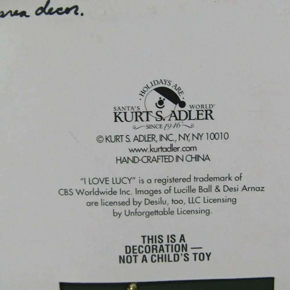 Kurt S. Adler I Love Lucy Grape Stomping Ornament New in Package Vintage TV Show